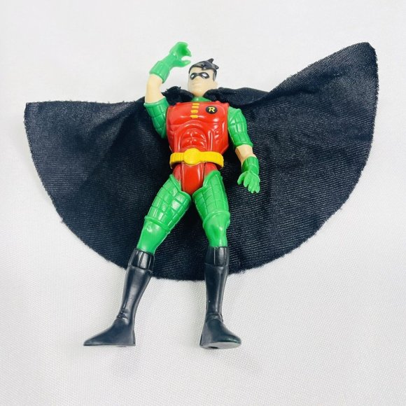 Vintage ROBIN 4.5” 1994 Black Cape Kenner Batman DC Comics Toy Action Figure - Picture 15 of 16